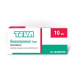 Бисопролол-Тева, таблетки покрытые пленочной оболочкой 10 мг 30 шт
