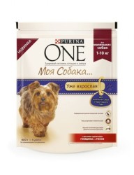 Сухой корм, Purina One (Пурина Ван) 600 г Моя собака уже взрослая с говядиной и рисом